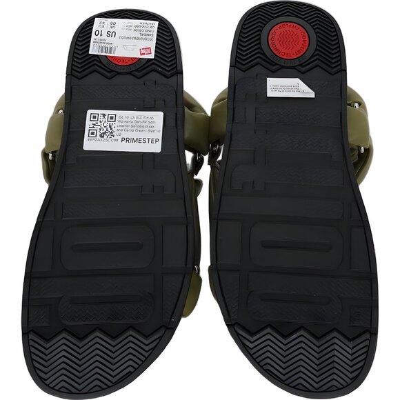 FitFlop Gen-FF Soft Leather Platform Sandals Black Camo Green 10 US EU 42 - Picture 6 of 6